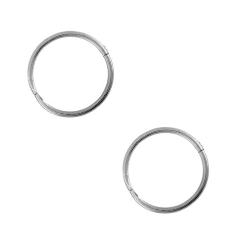 Studex Sensitive Small 10mm 3//8/" Inch 18GA Sterling Silver Hinged Hoop Earrings