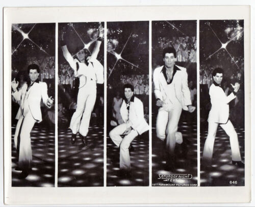 B//W Photo John Travolta 8x10 #646 Saturday Night Fever Five Dancing Views 1977