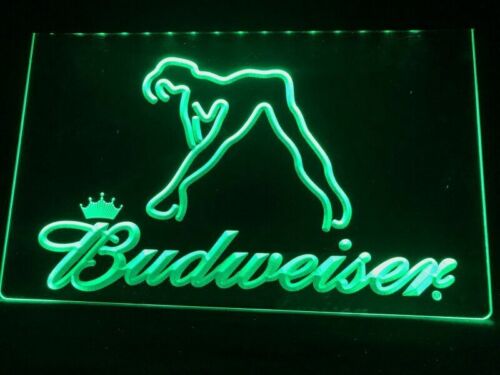 Budweiser Beer Bud Led Neon Light Up Sign Bar Pub Man Cave Sport Gift Advertise 