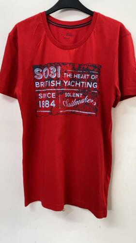 NEW RRP £19.99 Ex Marks and Spencer Blue Harbour Slim Fit Red T-Shirt