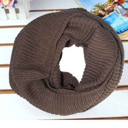 Sale Women Winter Warm Infinity 2Circle Cable Knit Cowl Neck Long Scarf Shawl 