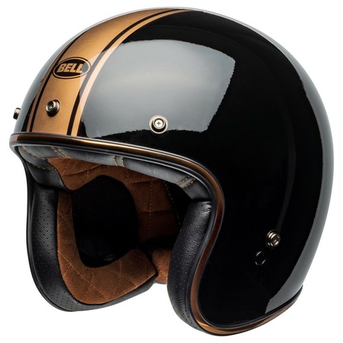 *SHIPS SAME DAY* Bell Custom 500 Open Face Motorcycle Helmet Solid, Carbon, 74