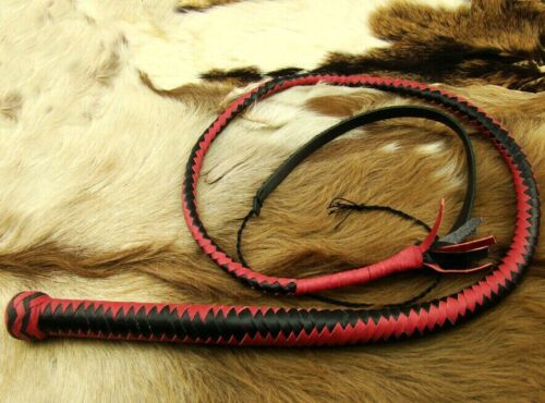 HEAVY DUTY MULTICOLOR BULLWHIP HUNTER PU LEATHER 4 FOOT LONG BRAND NEW 201