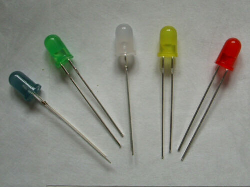 Leuchtdioden diffus 5mm rund LED Sortiment  10 Stück je Einheit  Farbe wählbar