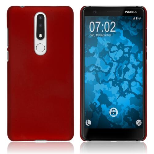 Funda de silicona para Nokia 3.1 plus rojo engomadas cover 
