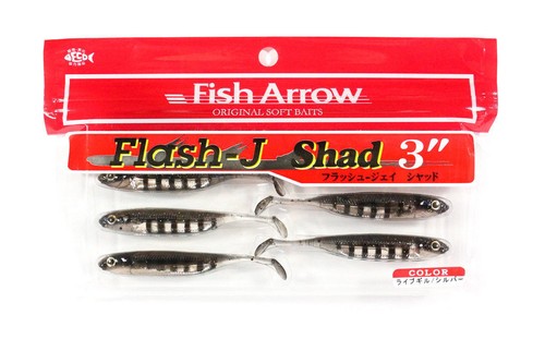 #23 FISH ARROW FLASH J-SHAD 3/" soft Realistic Scented Salty lure ZANDER PIKE
