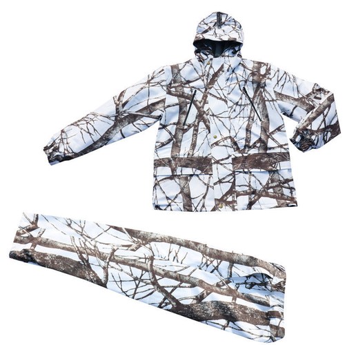Men Winter Outdoor Hunting Snow Camouflage Wind-proof Thermal Ghillie Suit Set