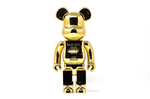 Bait Medicom Bearbrick X ComplexCon Exclusive BE@RBRICK 2017 100/% Fine Gold
