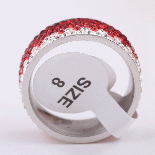 Fashion Mariage Wedding Engagement Plaqué Argent Femmes Cadeau Band Ring Taille 6-10