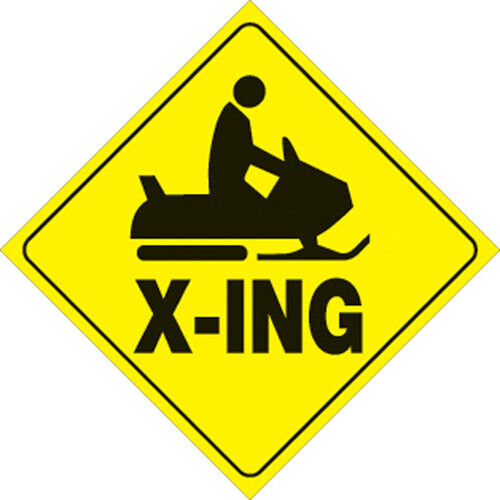 Trail Sign 12/" Reflective Plastic Sign Snowmobile X-Ing Snowmobile ATV MX
