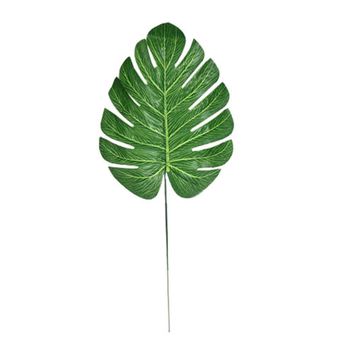 12/24pcs Artificial Tropical Palm Leaves Plastic Silk Fake Leaves Home Decor 
