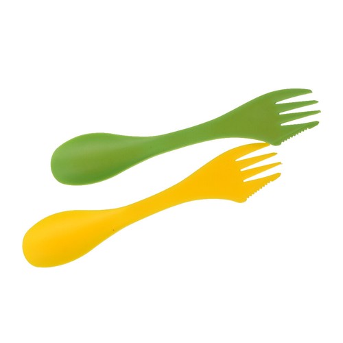 12Pieces Set Camping Utensils Spork Combo Travel Gadget Spoon Fork Cutlery