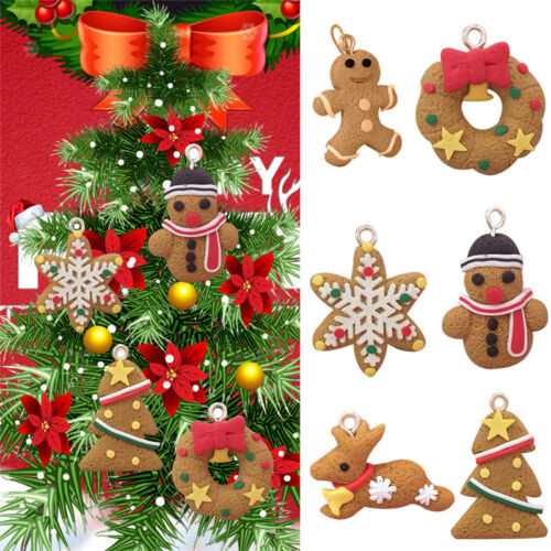 6Pcs Xmas Gingerbread Man Pendant Ornament Christmas Party Tree Hanging Decor aa 