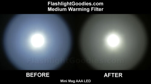 Blanc neutre réchauffement Filtre pour Mini Maglite AAA DEL Lampe de Poche