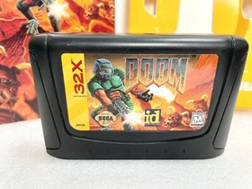 Doom (Sega 32X, 1994) - Tested Working! Box, Slip Cover & Game Included!