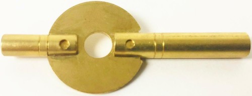 New Brass Double Ended Winding Key For Antique Carriage Clock 3.25mm x 1.95mm