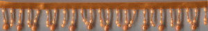 11//2/" ORANGE BEADED FABRIC HANGING FRINGE TRIM 8 YARDS
