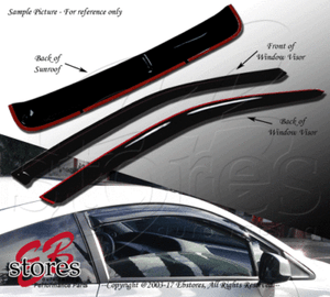 Outside Mount Rain Wind Guards Visor Sun roof T2 3pc Civic 1996-2000 2//3 Door