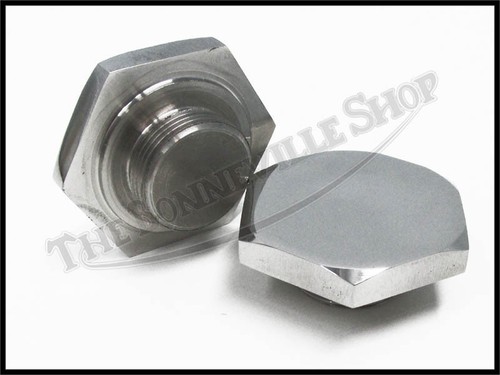 2 TRIUMPH 750cc T150V 1973-74 TRIDENT STAINLESS FORK TOP NUTS PN# 97-4404 S