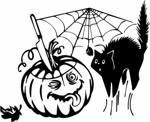 Silhouette Scene #12 Unmounted Clear Stamp Approx 59x48mm Halloween