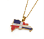 The Dominican Republic Flag Map Country Silver Gold Chain Charm Pendant Necklace 