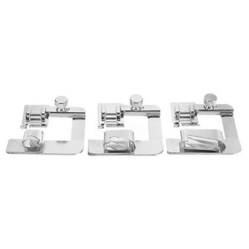 3Pcs/Set Domestic Sewing Machine Foot Presser Rolled Hem Feet For Brother Singer 