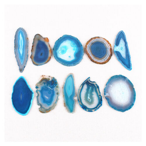 Lots Natural Crystal Gemstones Agate Slices Healing Stone Pendant Jewelry Making