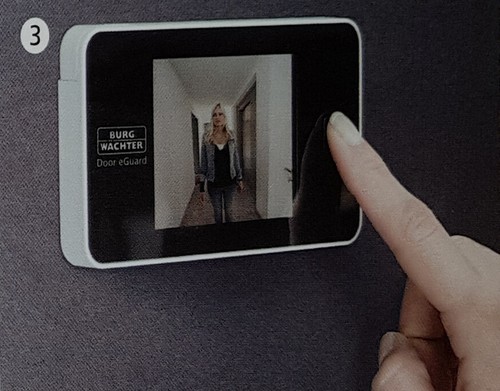 Burg Wächter Door eGuard DG8100 elektronischer Türspion Sicherheit 3,2/" Display