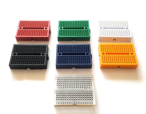 UK Seller Mini Breadboard 170 Tie Points Various Colours Great for Prototyping