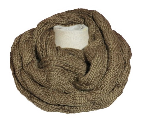 Schlauchschal Loop Rundschal gestrickt Strickschal Zopfmuster Farbe zur Wahl TBJ