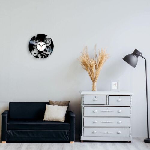 KISS Rock Band Vinyl Record Black Wall Clock Fan Art Birthday Gifts Home Decor 