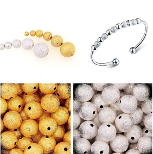 100PCS Silver/Gold Plated Round Spacer Loose Beads Jewelry Findings 3/4/6/8/10mm 