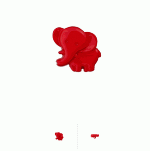 2 pezzi bambini bottone bottone elefante con ponticello 19mm vari colori Unione bottone