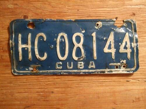 Castro Time Cuba Old Photo Auto License Plate 