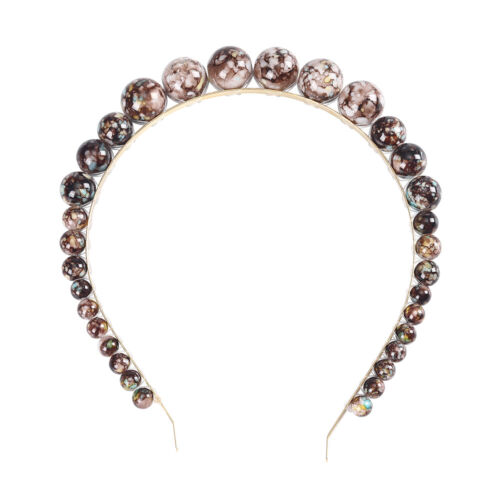Fashion Ladies Marble Beads Headband Hair Bands Women Hair Hoops Accessories