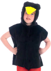 Boys Girls Blackbird Crow Animal Zoo Wild Book Week Fancy Dress Costume Outfit