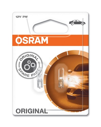 Osram 2W Bombillas de actualización estándar original W2x4.6d 2722-02B Paquete Doble 924
