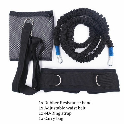 Resistance Bungee Band Adjustable Neoprene Belt Running Training Workout Speed