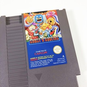 NES Nintendo Ghost N Goblins Capcom PAL A Cartridge & Handbuch - FUNKTIONIERT