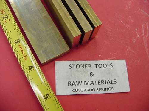 4 Pieces 1//4/" x 1/" C360 BRASS FLAT BAR 4/" long Solid .250/" Mill Stock H02