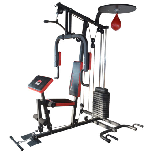 TrainHard® Kraftstation Fitnessstation Fitnesscenter Hantelbank m 65kg Gewicht