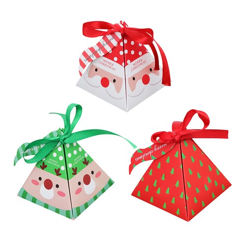 10//50x Kids Christmas Table Present Candy Gift Box Xmas Party Paper Bags Decor