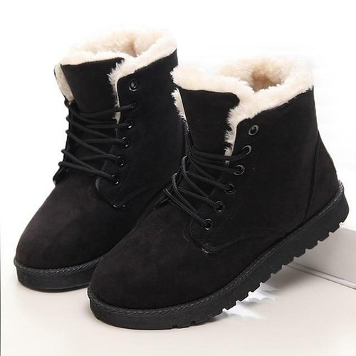 2020 Fashion Winter Fur Lined Snow Boots