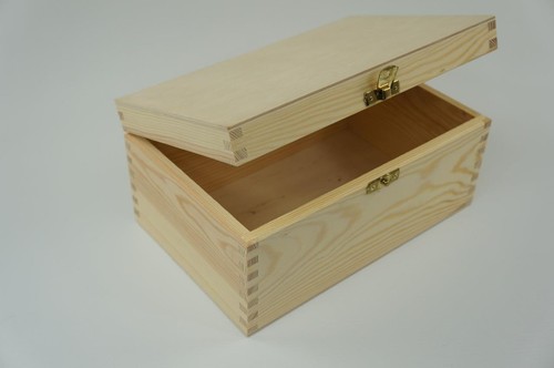 Wooden Plain Hinged Box Jewellery Storage Box Decoupage Keepsake Memory P22