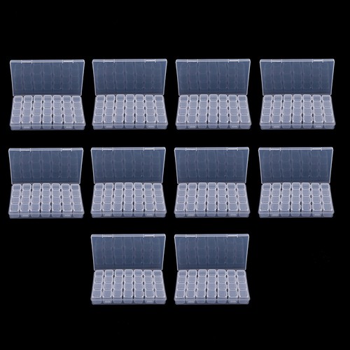 10 sets//280 Grid Clear Storage Box Bead Container Gadget Organizer Cases
