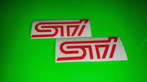 2x Subaru STI single colour mirror case stickers//decals