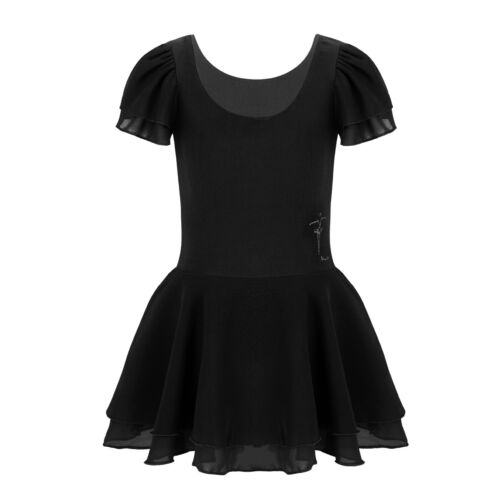 Girls Ballerina Leotard Ballet Dancer Dress Gymnastics Costume Tutu Skirt Cotton