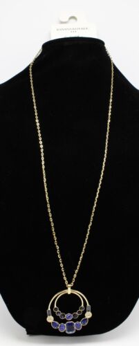 New Gold Pendant Necklace with Blue Stones by Banana Republic $40 Tags #BRN21 