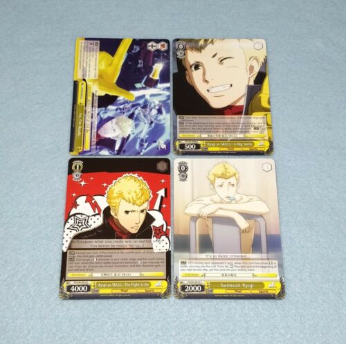 Weiss Schwarz P5 Persona 5 Ryuji as Skull 4 Card Set Swimsuit The Fight is On