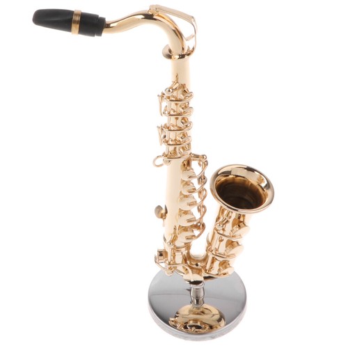 1//6 Kupfer Saxophon Modell Miniatur Musikinstrument für Action-Figur # 2